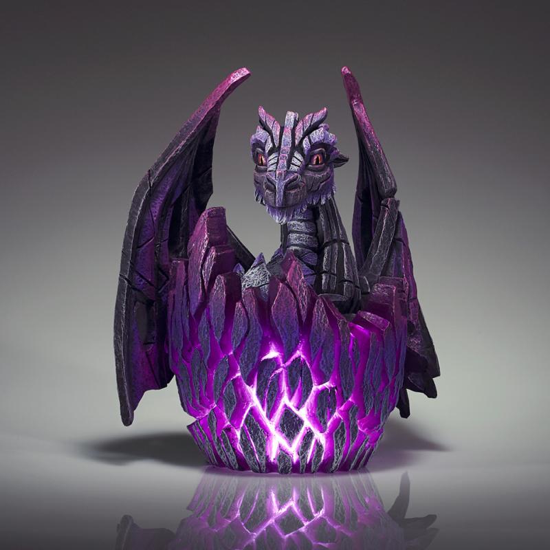 Illuminated Dragon Egg Sculpture- Black